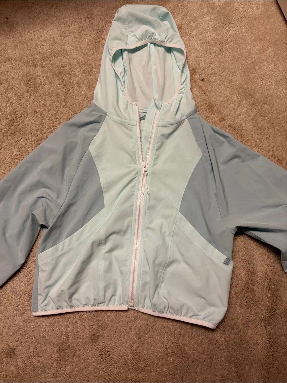 Women’s Lightweight Hooded Jacket - White and Mint